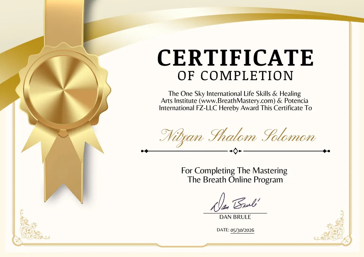 Certificate — Mastering the Breath
